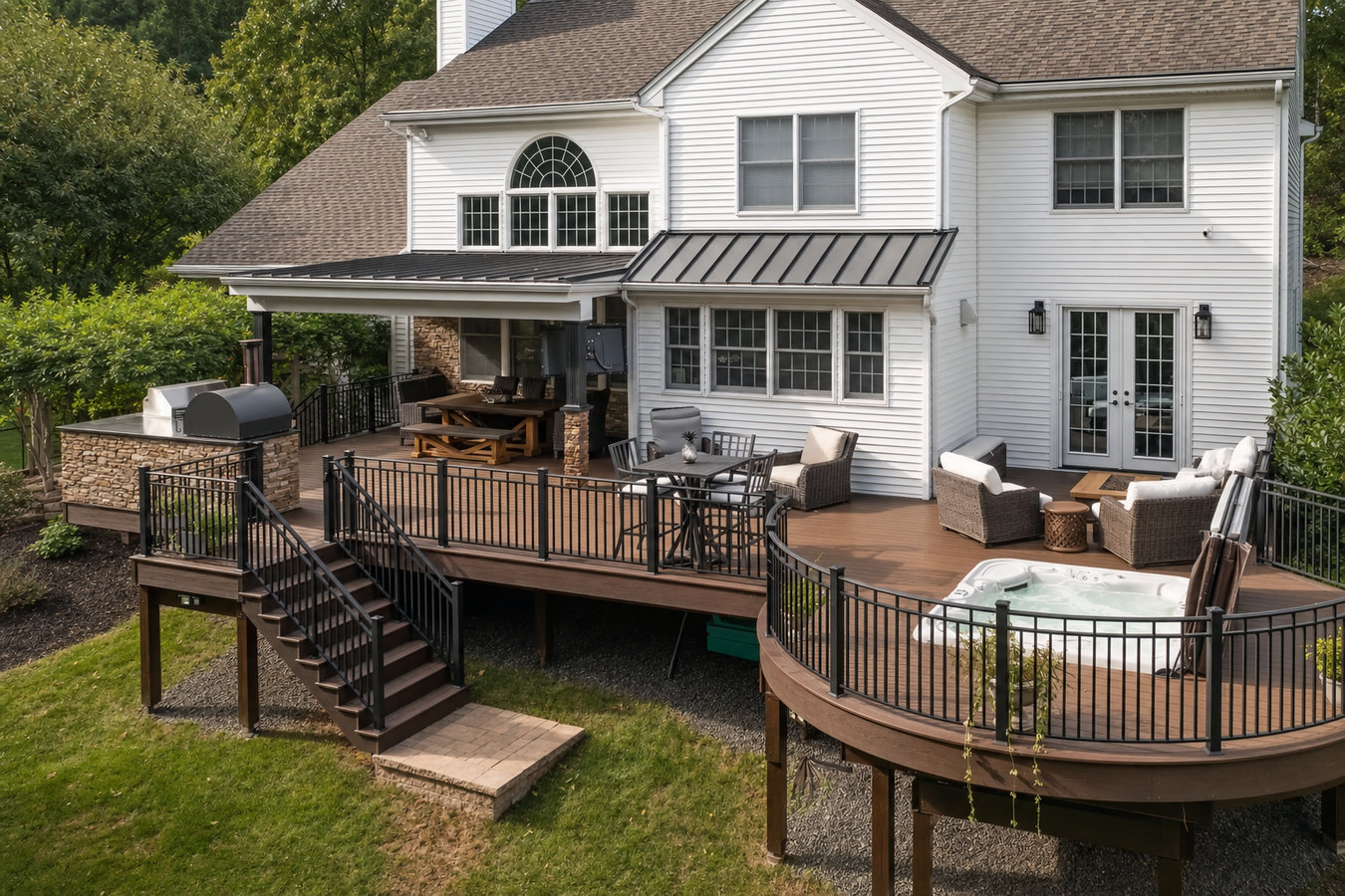 Custom deck design and build in North Richland Hills, TX