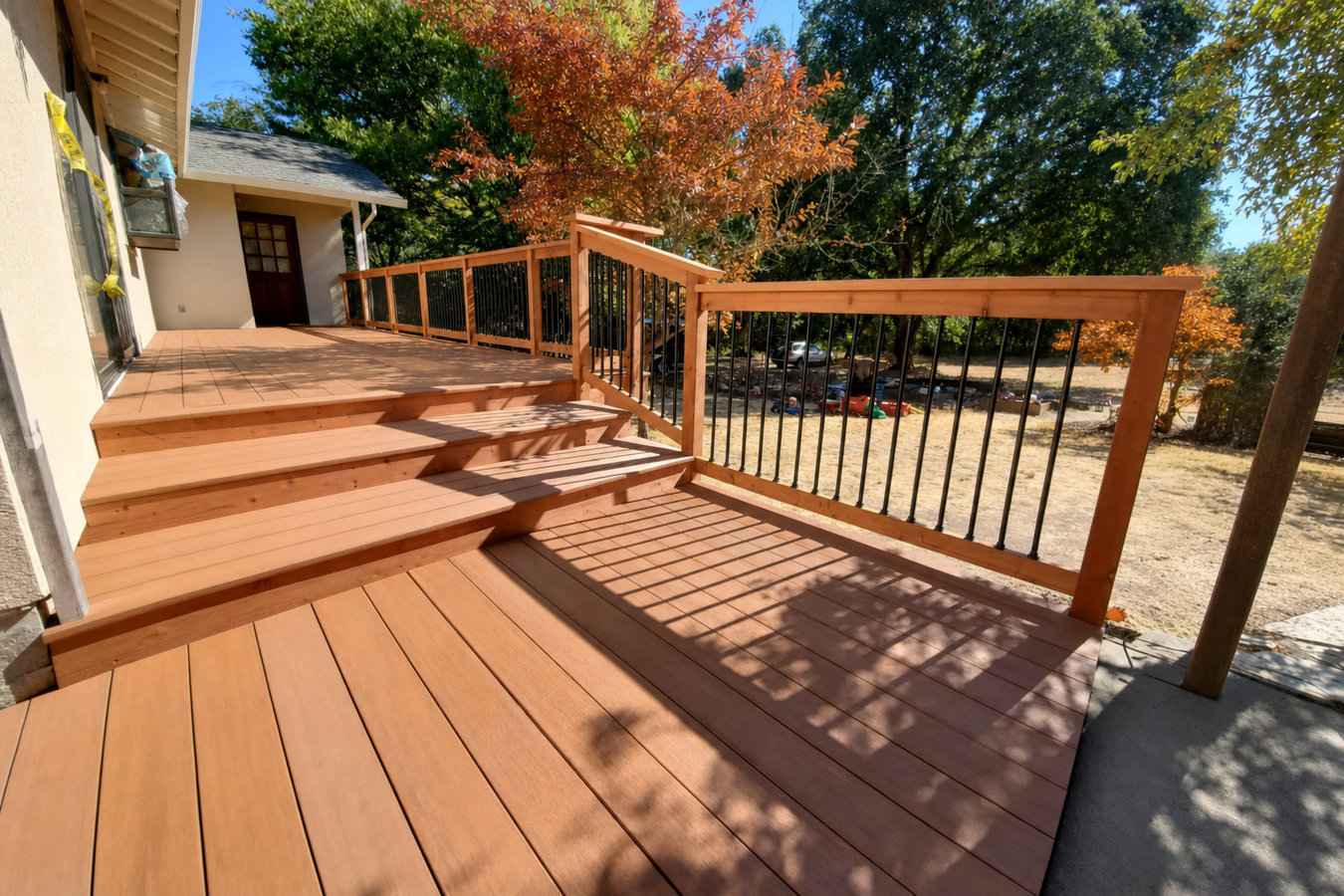 Deck railing installation